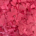 Passion Pink single colour biodegradable heart confetti