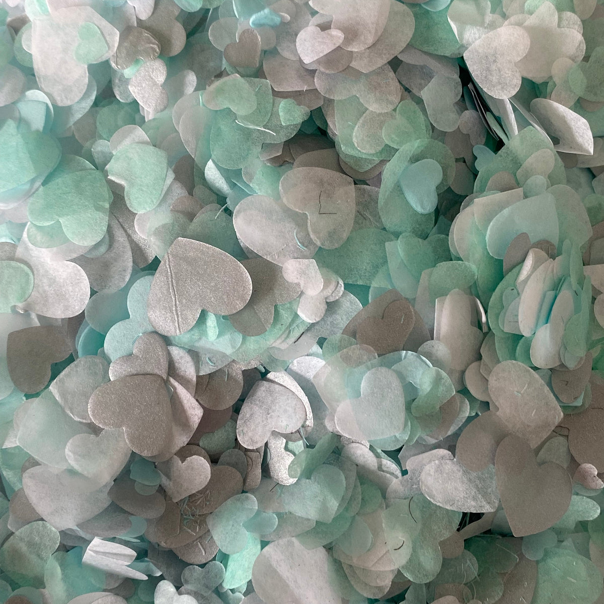 Aqua Mint White Metallic Silver Mix