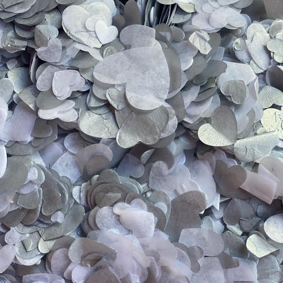 White & Metallic Silver Mix