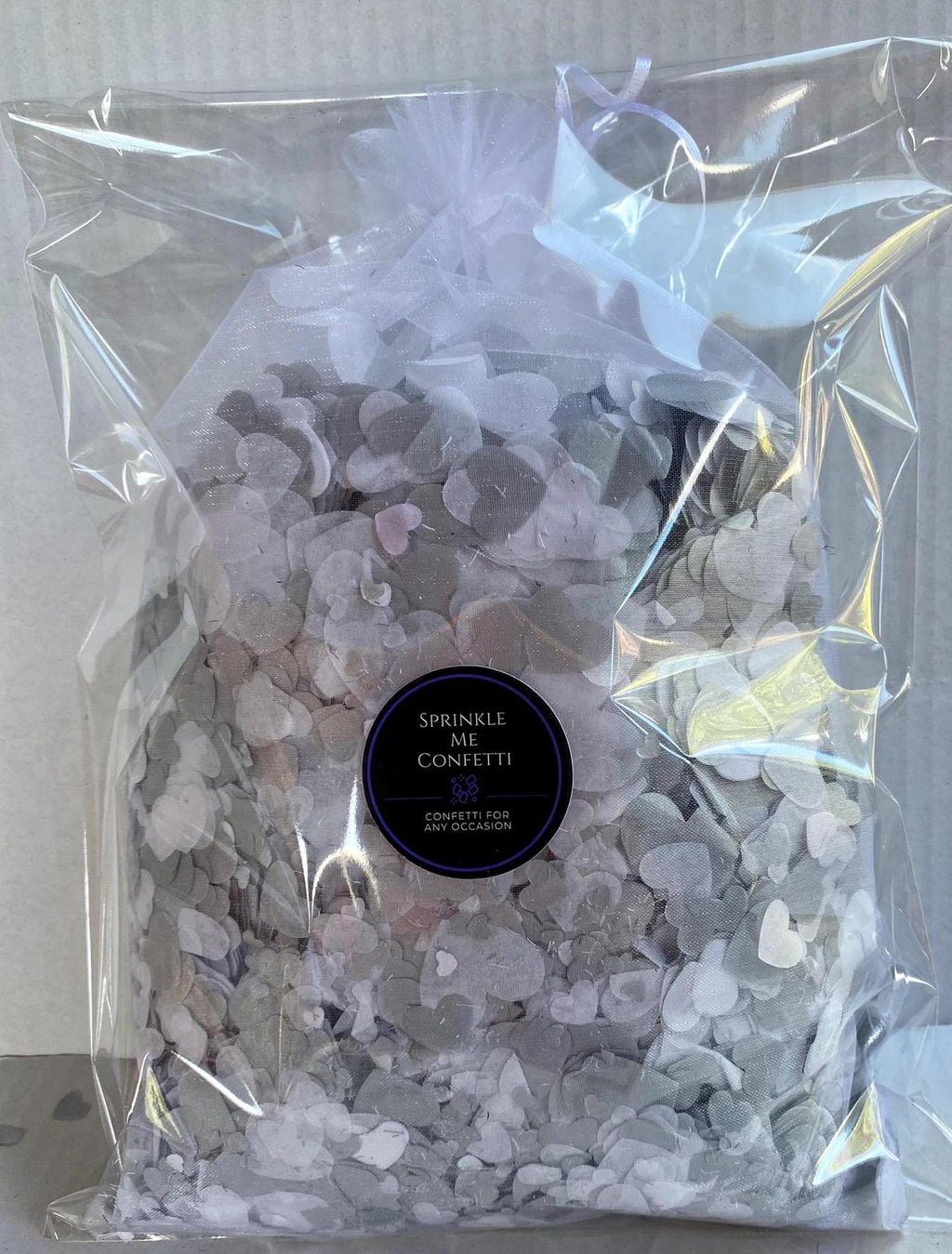 White & Metallic Silver Mix