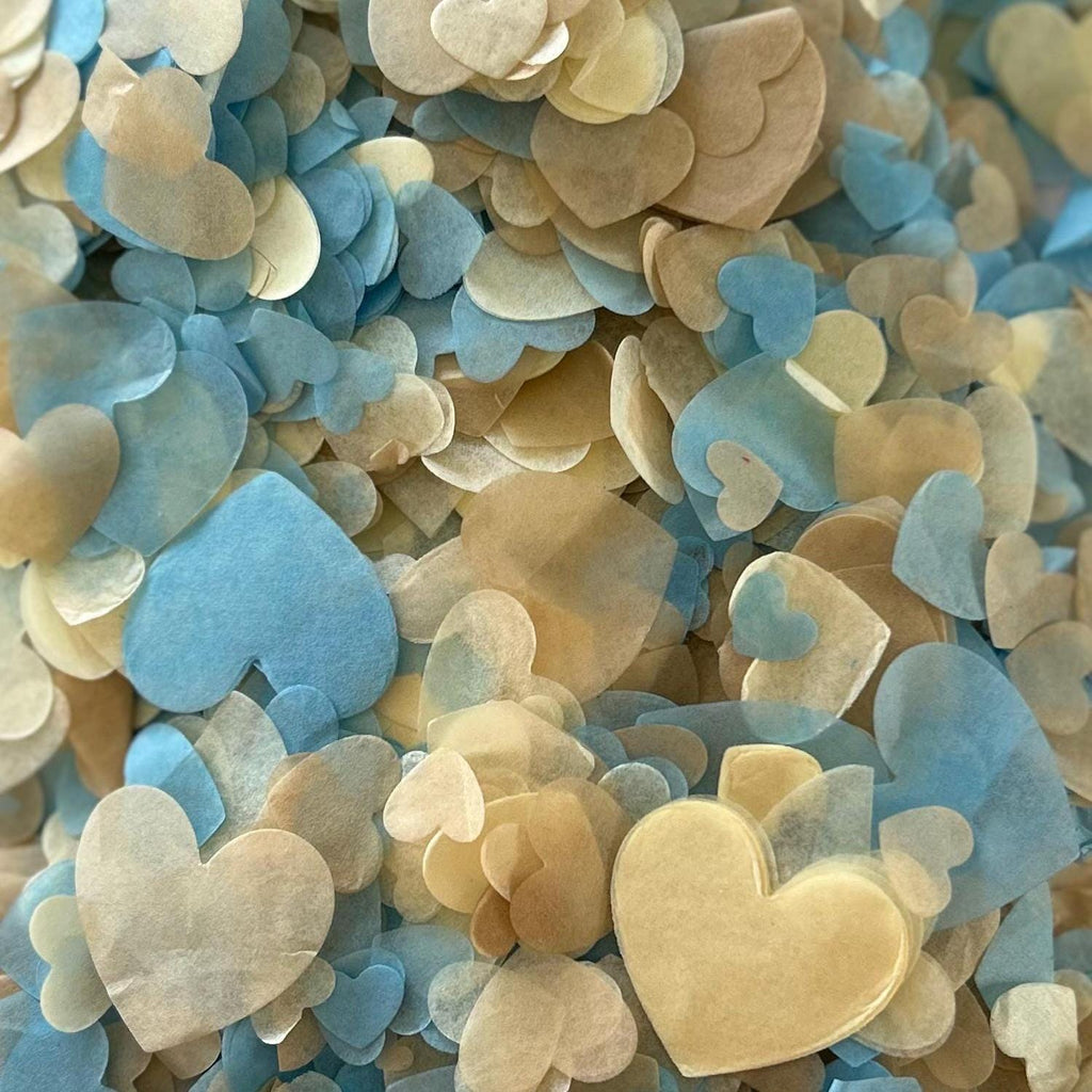 Baby Blue Beige Ivory Mix