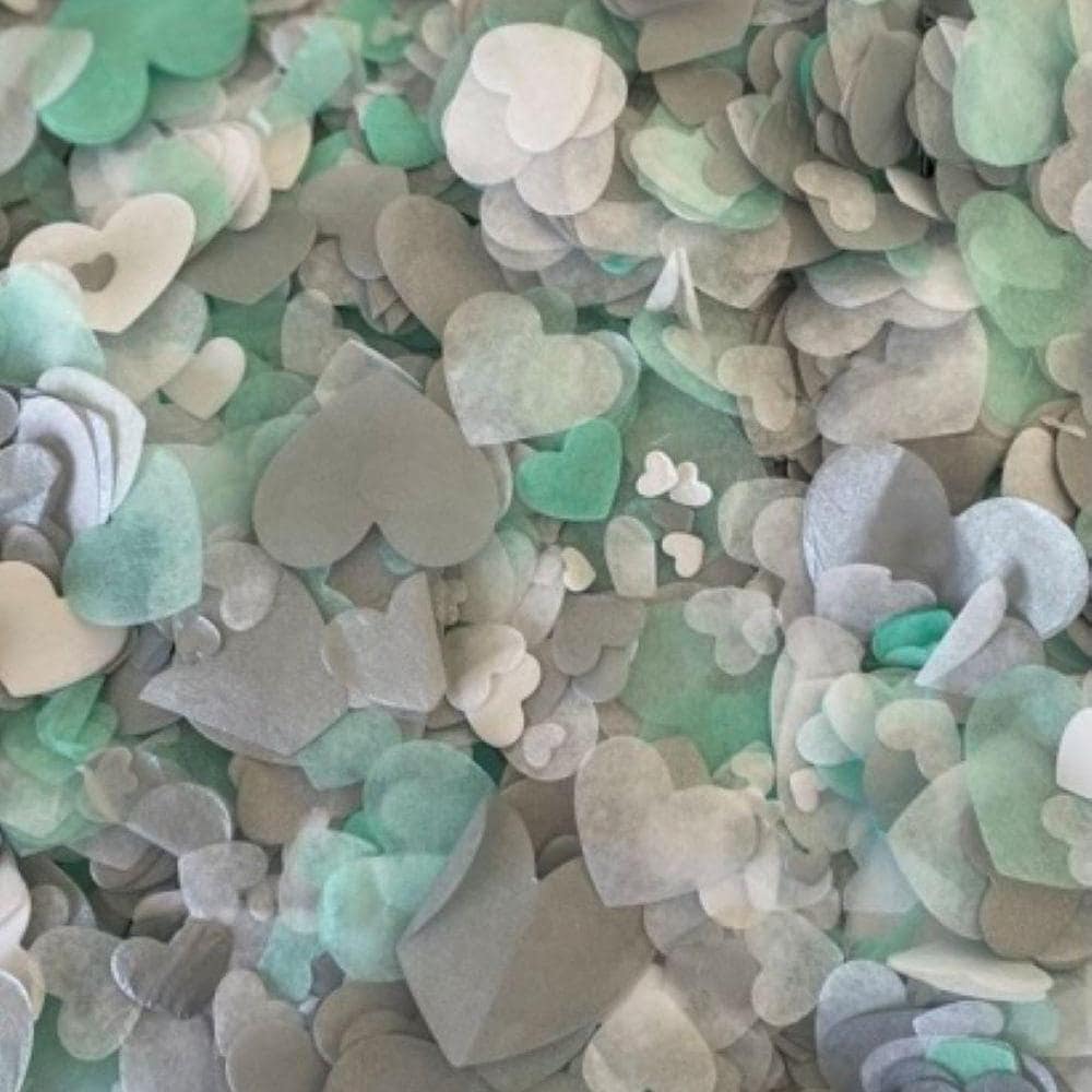 White Mint & Metallic Silver Mix