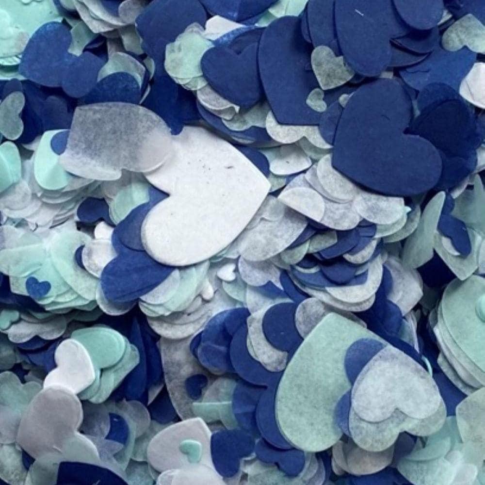 Royal Blue Aqua White Mix